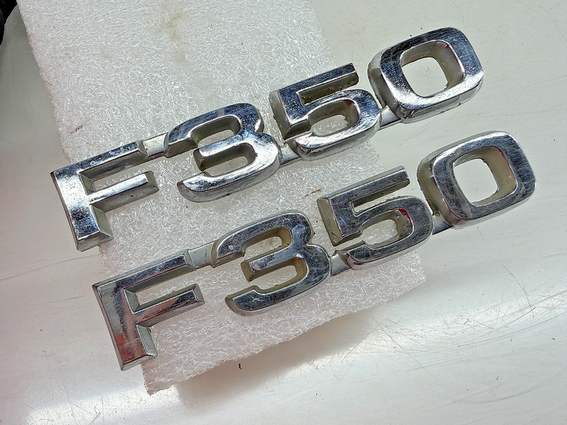 OEM 1980 1981 1982 FORD TRUCK F-350 EMBLEM PAIR E0TB-16B114-HB E7-116