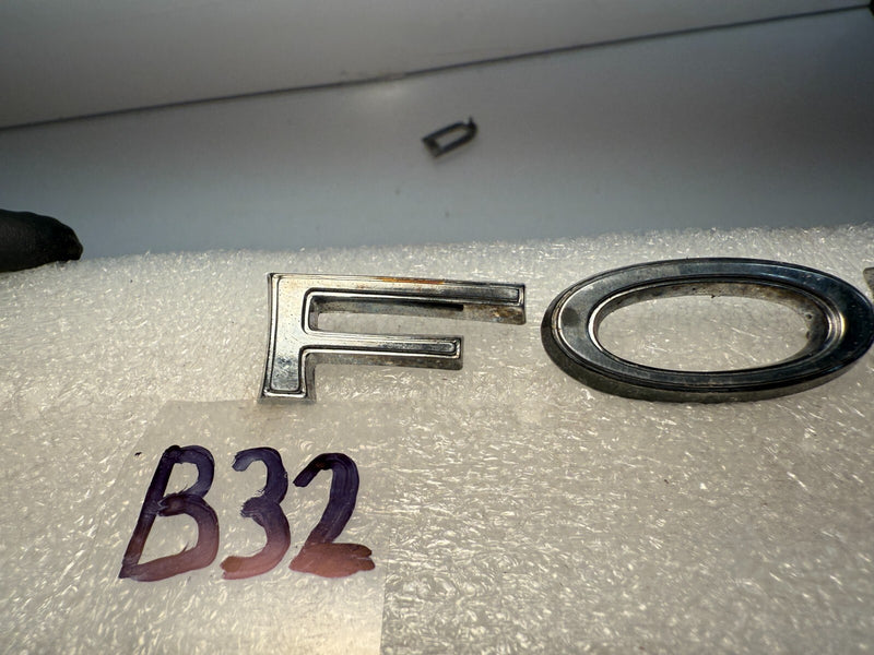 OEM 1964 Ford Galaxie 500 Custom Hood Letters Emblem Molding Trim Script B32-31