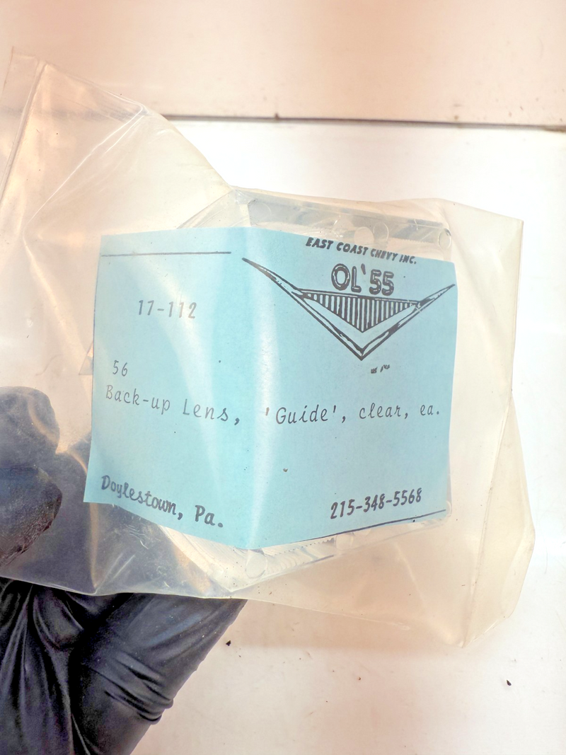 NOS OEM Delco Guide 1956 Chevy Bel Air Reverse Light Lens 5947162 RI-56 B4-10