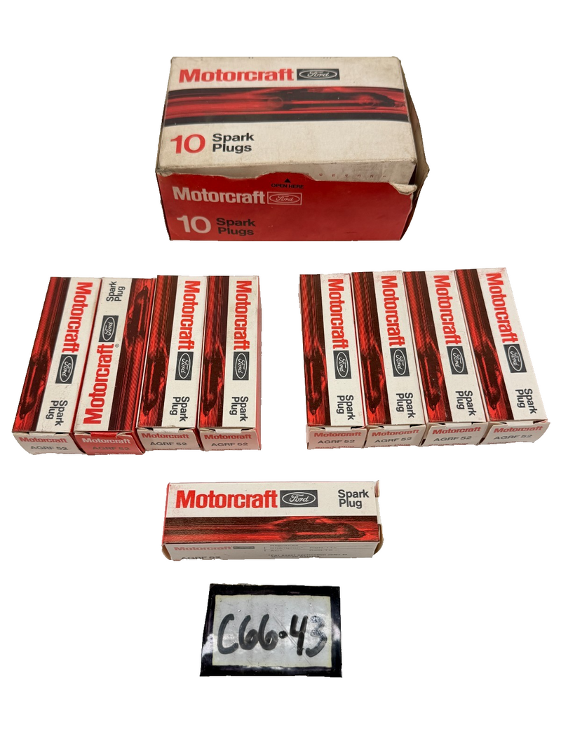 (9) 1974 1975 1976 Ford Mustang II Pinto 2.3L Autolite Spark Plugs AGRF52 C66-43