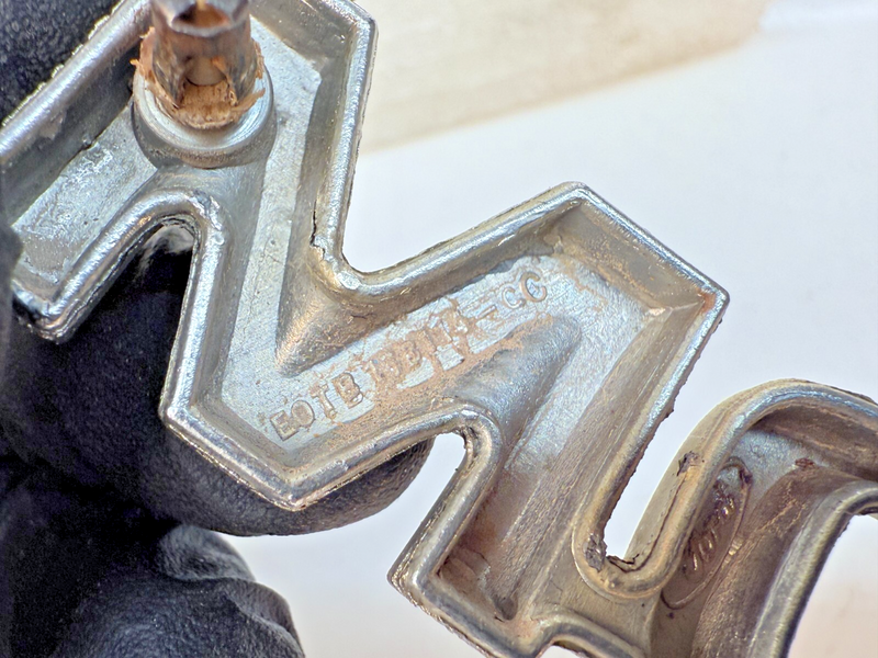 OEM 1980 - 1986 Ford F-150 Custom Metal Fender Emblem E0TB-16B114-CC B32-205