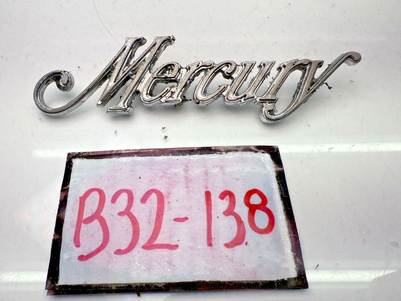 Vintage OME Mercury Script Car Emblem Logo Trim 5”  Metal D3MB8B357 B32-138