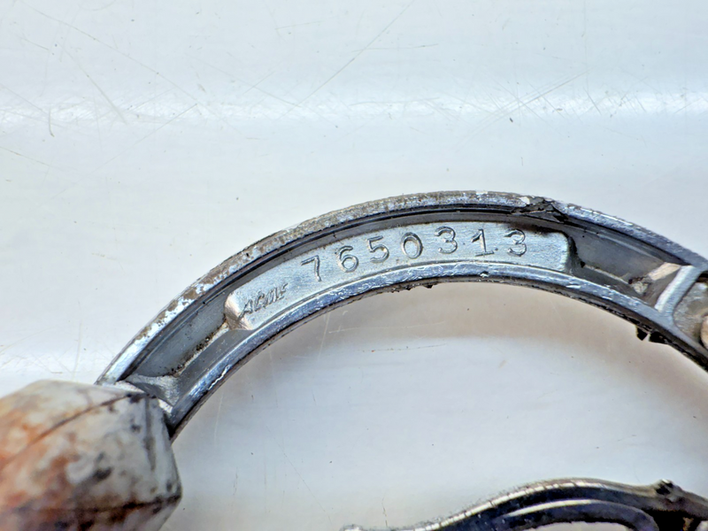 Vintage OEM 1967 Chevy Impala Quarter Panel Emblem 7650313 GM E6-15