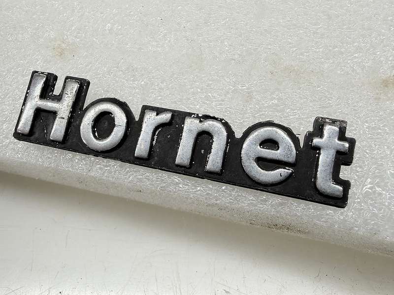 OEM 1971 - 1974 AMC HORNET Metal Script Emblem w/ Pins 3672126 71408 E9-43