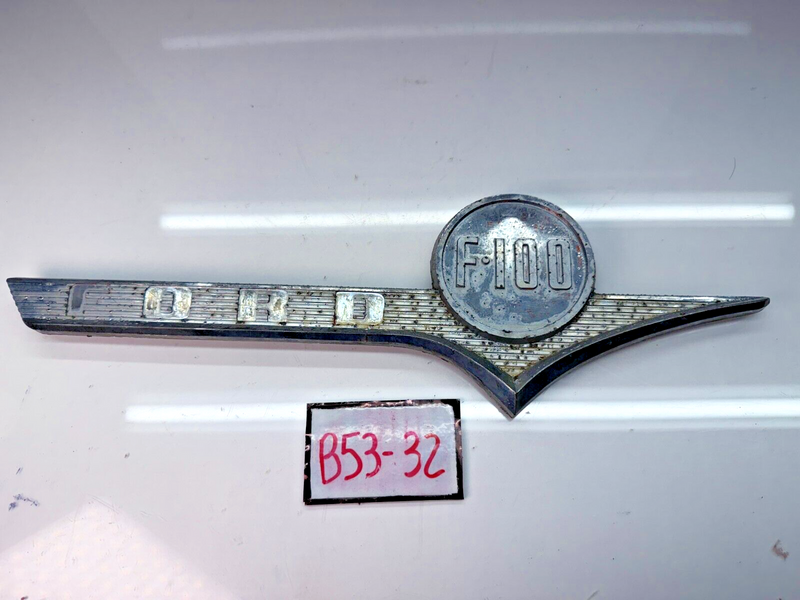 Vintage OEM 1955 1956 Ford F-100 Hood Side Emblem 16720 F100 Truck 55 56 B53-32