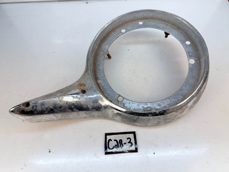 BRKN OEM 1957 FORD FAIRLANE 500 RH TAIL LIGHT HOUSING BEZEL C28-3