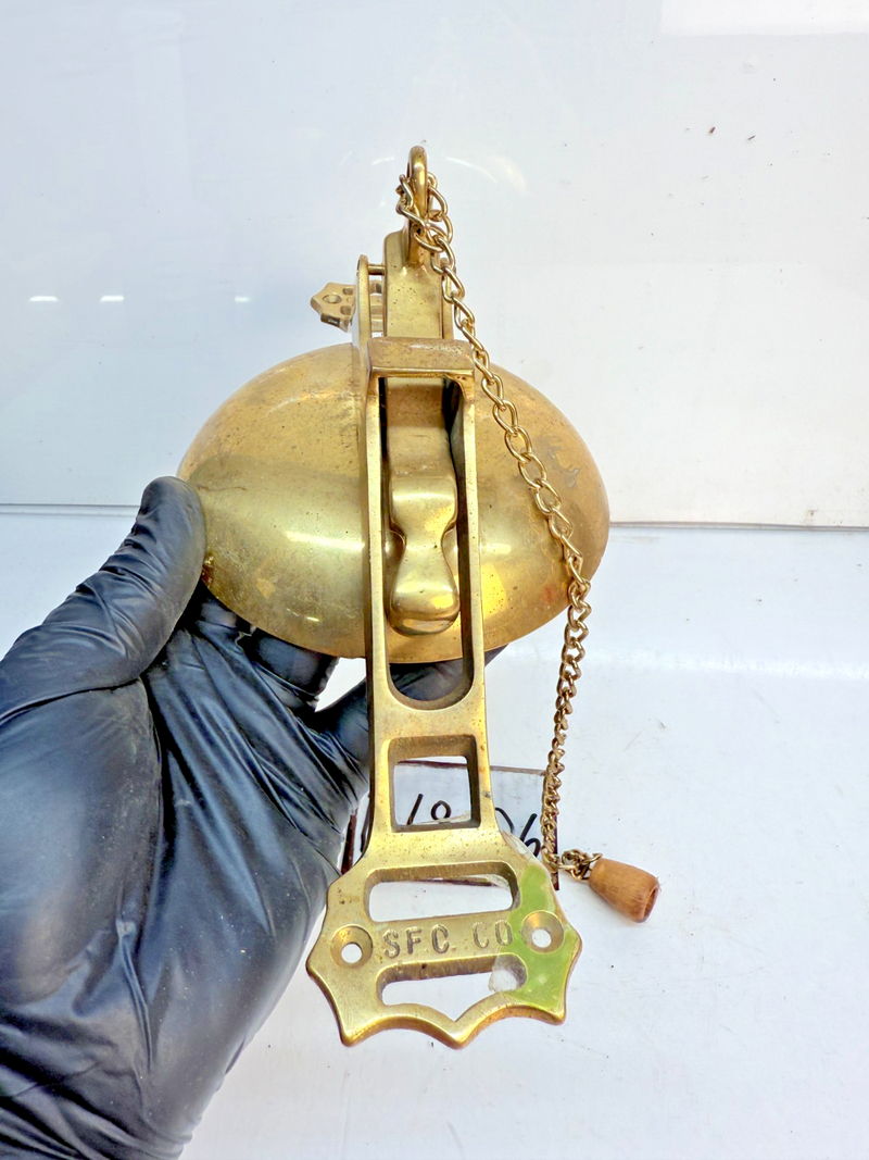 Vintage San Francisco Cable Car SFC Co Solid Brass Trolley Bell Door Knocker B68
