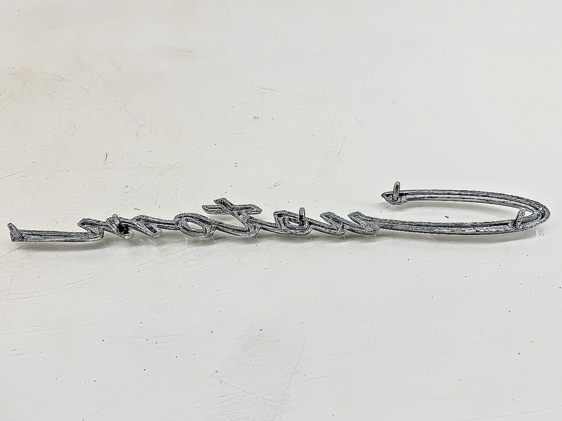 OEM 1964 FORD CUSTOM FENDER SCRIPT EMBLEM C4AB-62291A36-D E10-20