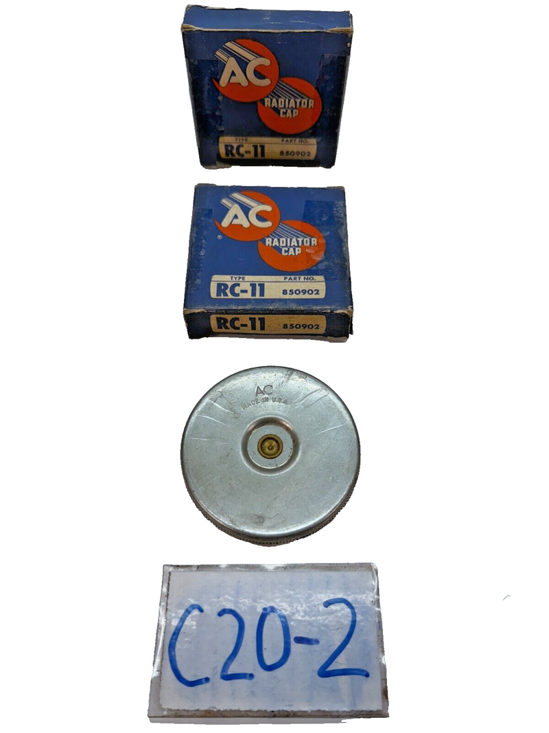 NOS AC Radiator Cap RC-11 GM 850902 Ford Dodge Lincoln Willy's 30's 40's C20-2