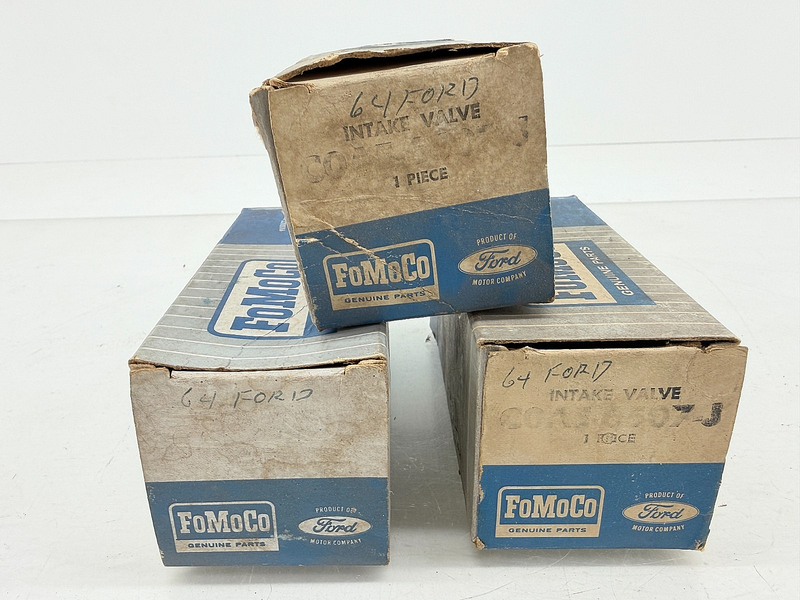 (3) NOS 1954 Ford 223 1955 1956 Ford 272 Exhaust Valves C0AE-6507-J C66-4