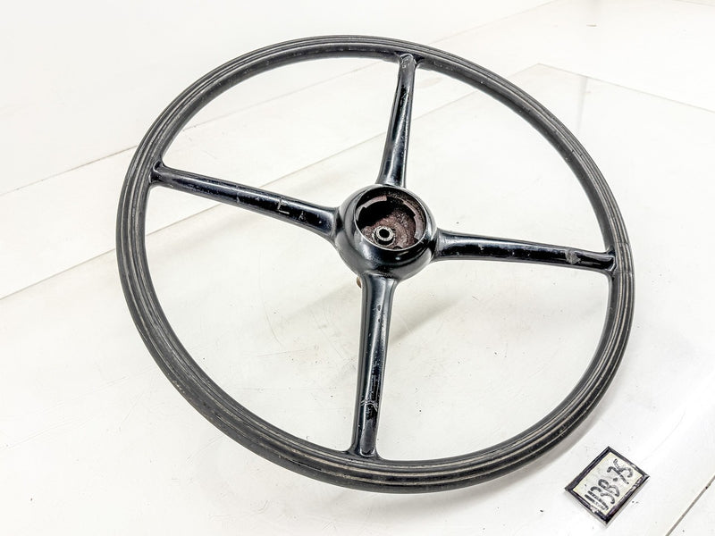 Vintage 1930 - 1931 FORD MODEL A 4 SPOKE STEERING WHEEL BLACK HOT ROD U3B-75