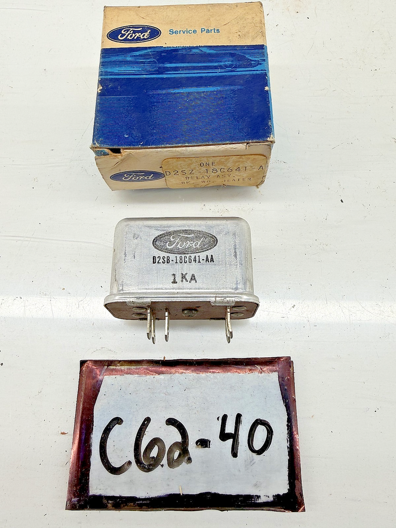 NOS 1972 FORD THUNDERBIRD Rear Window Defogger Relay D2SZ-18C641-A C62-40