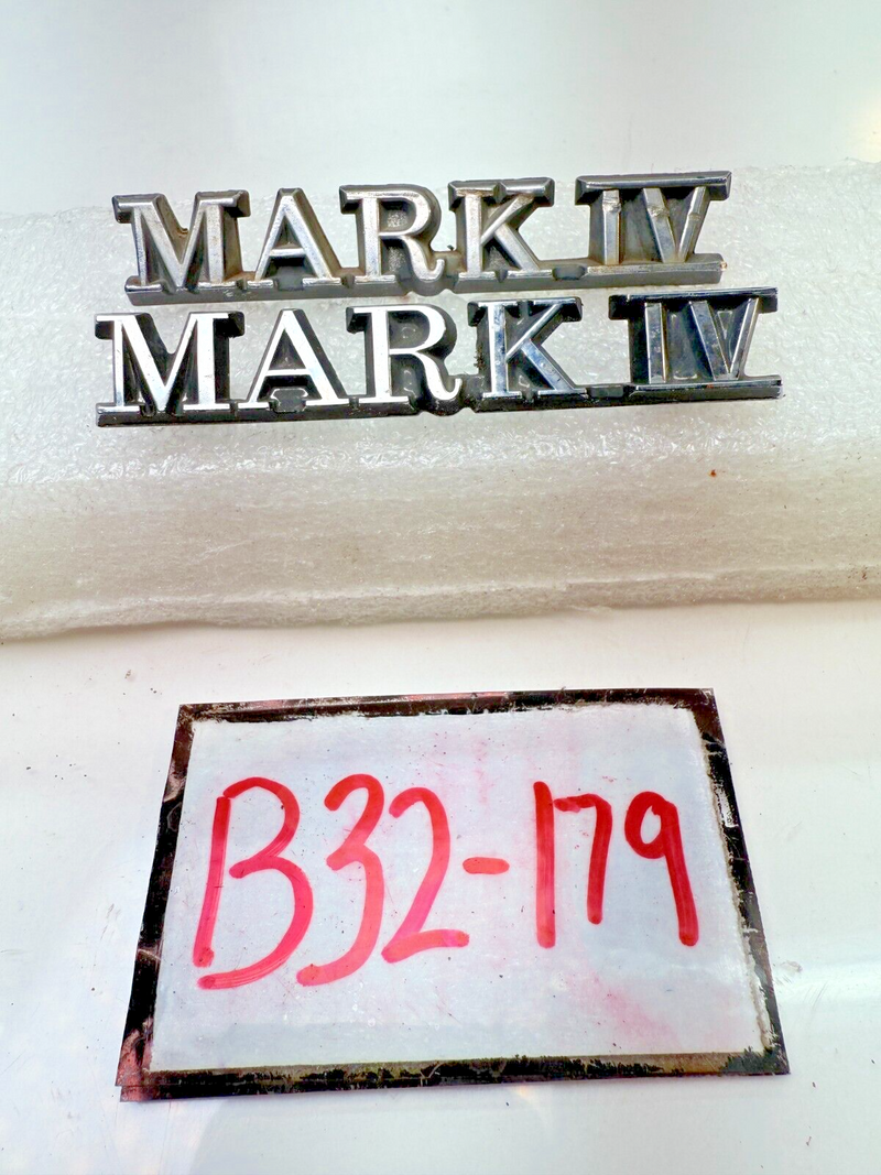 OEM Ford Lincoln MARK IV PAIR OF Car Emblem METAL Ford 1972 - 1976 B32-172