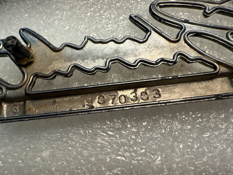 OEM 1971-75 Chevrolet Vega 2300 PAIR Emblem Nameplate Badge 9870383 B32-63