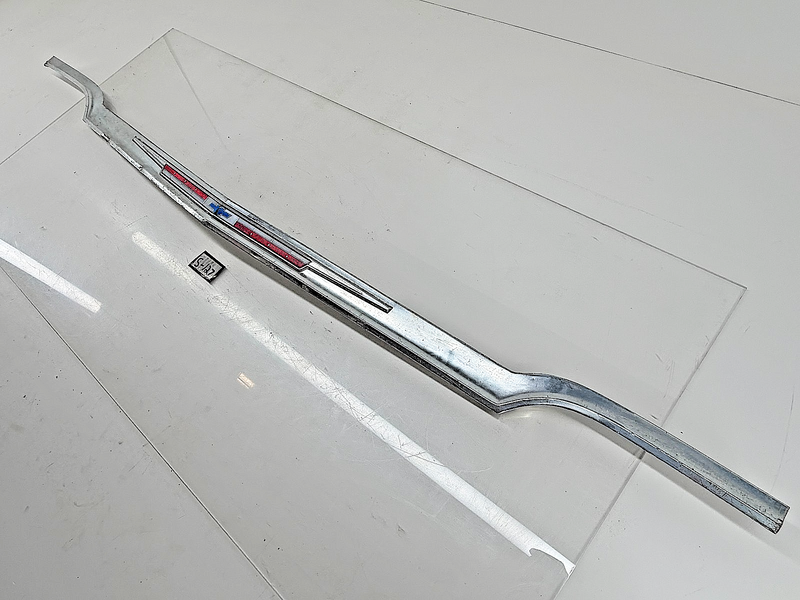 OEM 1964 Chevy Impala Belair Biscayne Hood Lip Molding Above Grille Aluminum