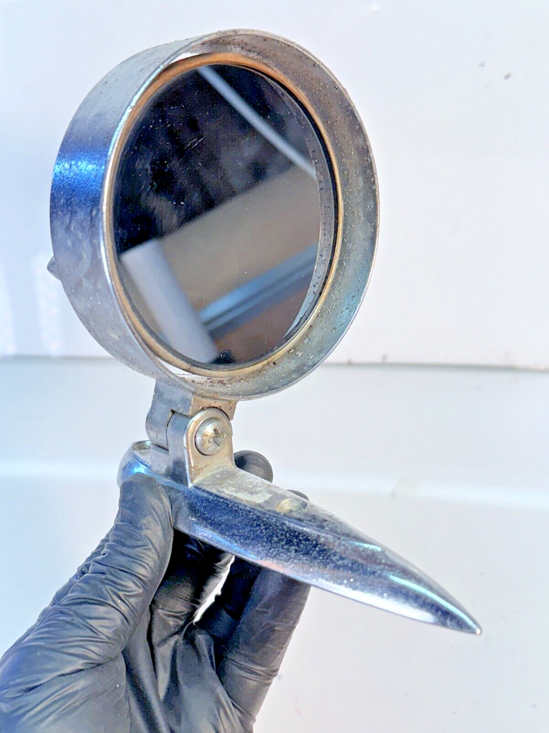 Original Vintage 1950s Yankee Tri-Bar Side View Mirror Classic Car 40100 B55-16