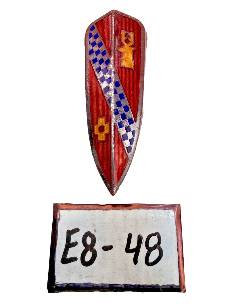 Vintage Original 1939 Buick Cloisonne Grille Ornament Emblem Badge E8-48
