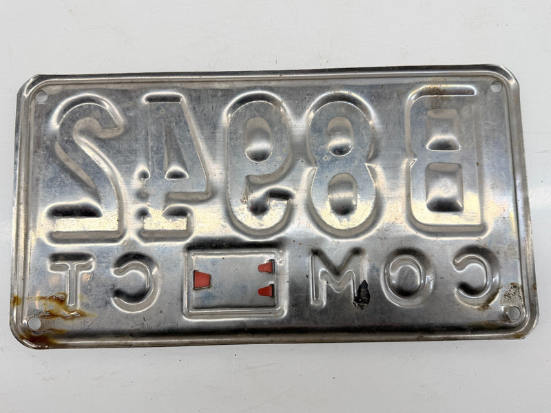 1950 Connecticut Commercial License Plate B8942 COM CT Vintage Original C47-66
