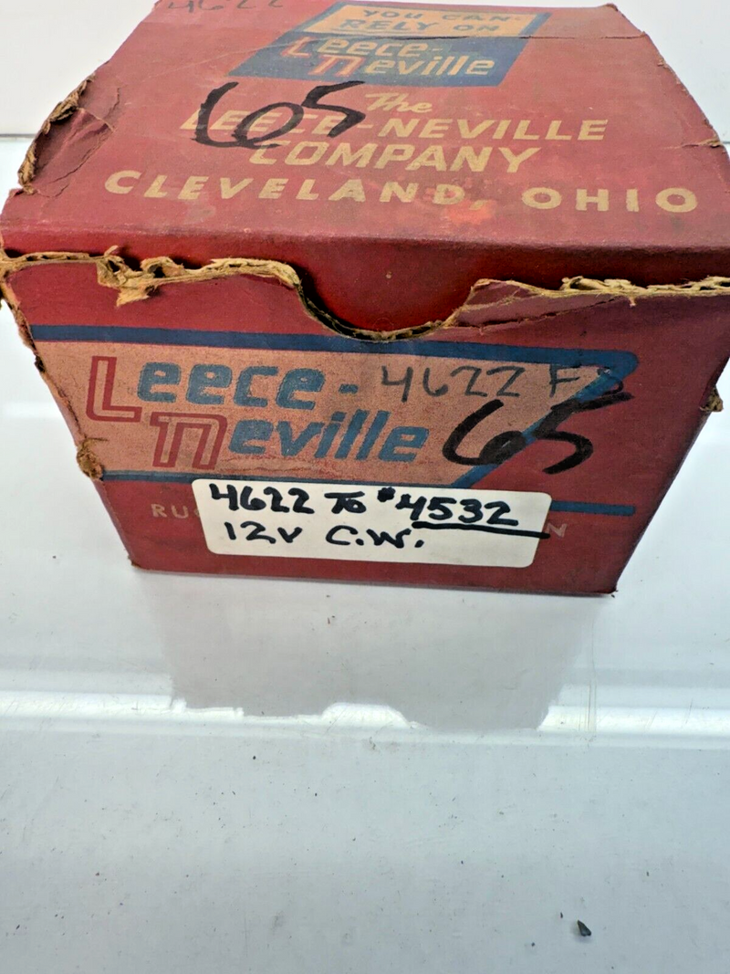 NOS Leece Neville 12V C.W. Electric Blower Motor 4622 to 4532 C2-65