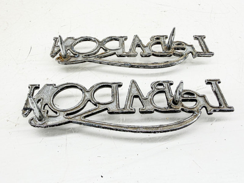OEM 1977 - 1981 CHRYSLER LeBARON SCRIPT EMBLEM PAIR 4017343 E10-75
