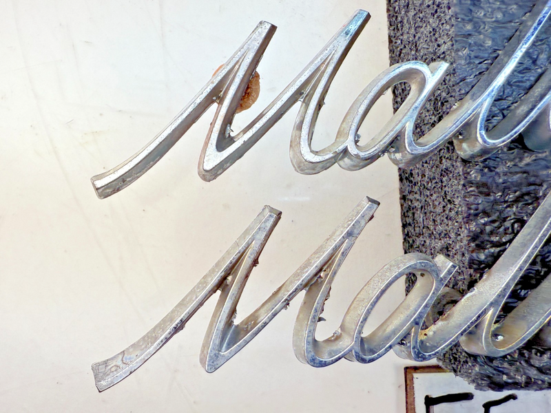 OEM 1966 1967 Chevy Malibu PAIR Chrome Script Quarter Panel Emblem E5-37