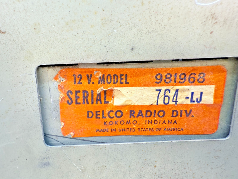 1959 Buick Sonomatic Push Button AM Radio Bezel GM 981968 B77-7