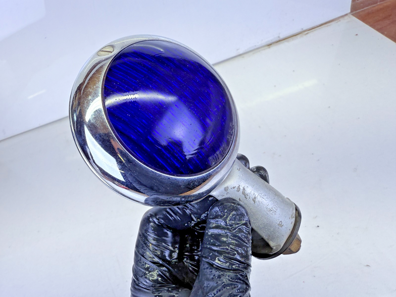 Vintage Dietz 310 Blue Light 525 Glass Lens Fire Ambulance Police RAT ROD C27-12
