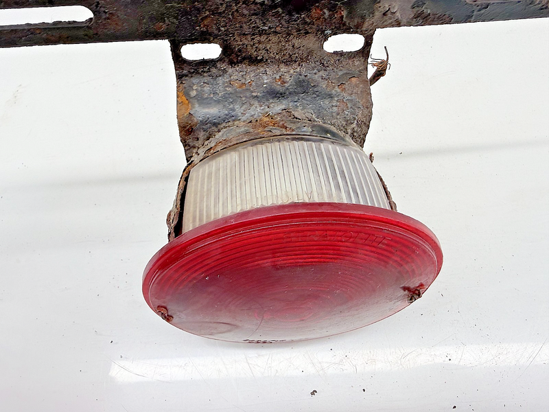 Vintage License Plate Bracket & Tail Light Lamp Antique Part Rat Rod C46-28