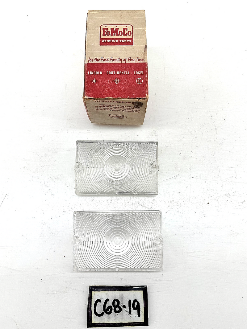 NOS 1960 FORD FALCON RANCHERO PAIR PARKING LIGHT LENSES C0DF-13208-A C68-19