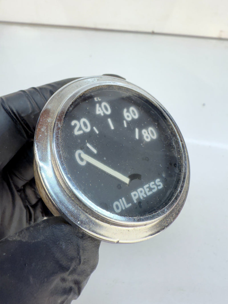 Vintage OEM AC Oil Pressure Gauge 80lbs B62-16