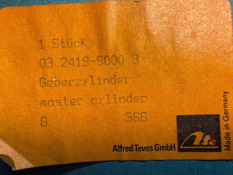 NOS Clutch Pump BMW E12-E21-E23-E24-E30 72 - 92 Brand ATE 03.2419-9000.3 C13-23