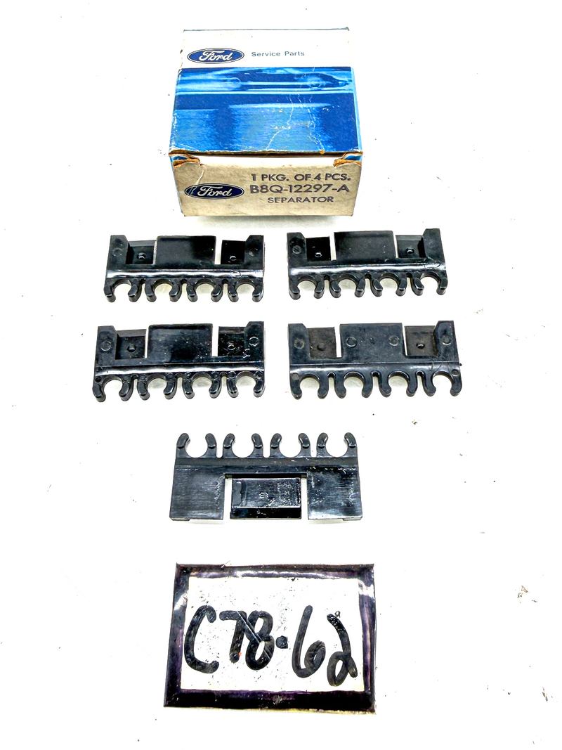 1964 - 1973 Ford Mustang Boss Shelby SPARK PLUG WIRE SEPARATORS B8Q12297A C78-62