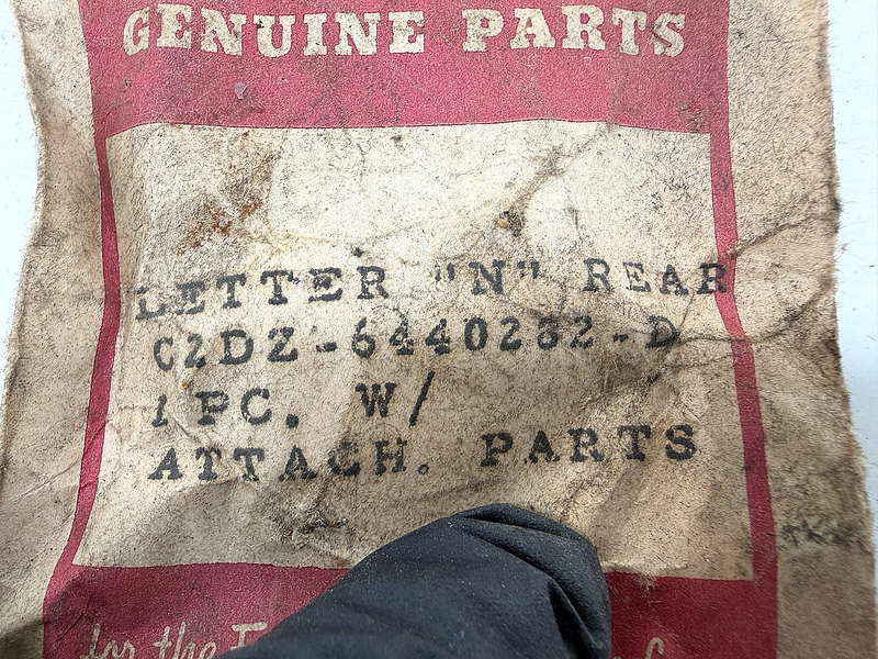 NOS 1962 1963 Ford Falcon Deck Lid Front Grill Letter "N" C2DZ-6440282-D C67-146