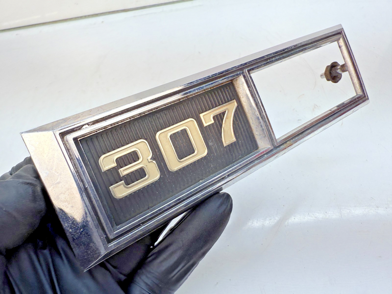 1968 1969 Chevy Impala 307 Emblem Chevrolet Fog Light Frame 3920873 E6-31