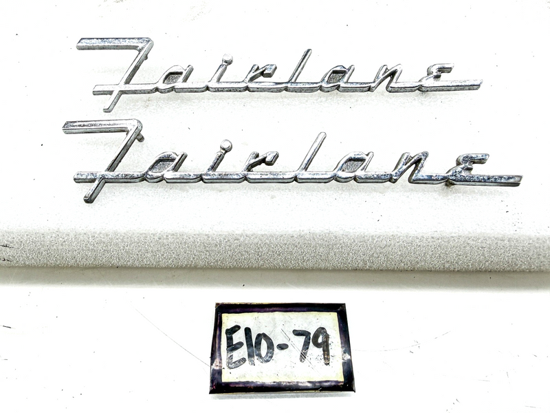 OEM 1956 FORD FAIRLANE HOOD / TRUNK EMBLEM PAIR BN-16604-B BN-7042526-B E10-79