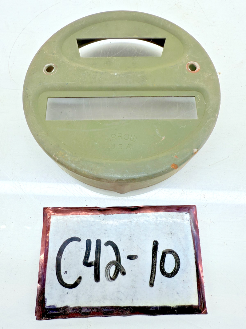 OEM Ford GPW Jeep Willys MB WWII Arrow Blackout Light Door Cover Bezel C42-10