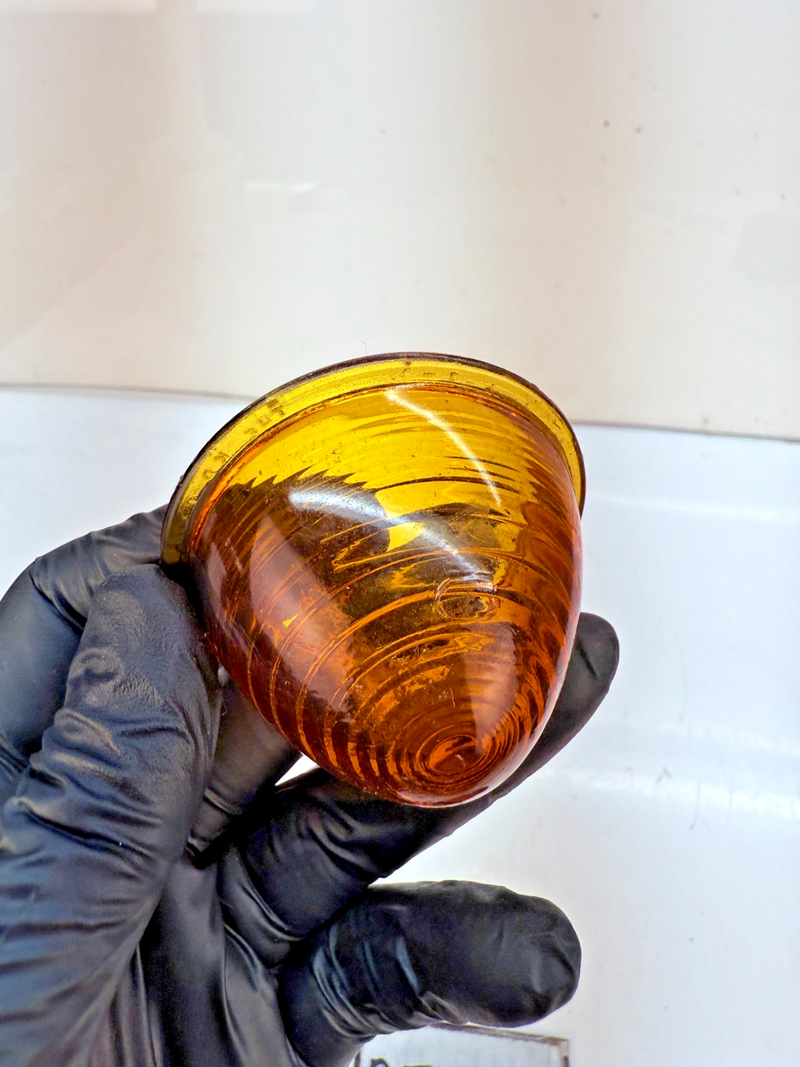 VINTAGE OEM K-D BL25 AMBER Glass Beehive Tail Light Lens B78-12