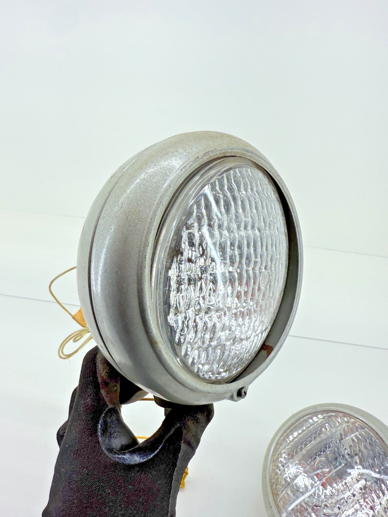 Vintage PAIR AUTO LAMP Model 10 / 600 Fog Lamp Driving Light HOT RAT ROD C37-10