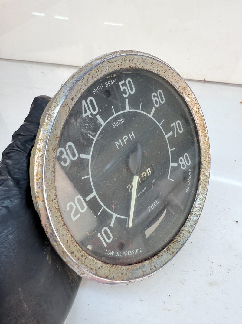 Vintage OEM Smith Nash Metropolitan Speedometer Fuel Gauge 58 59 60 61 62 B61-24