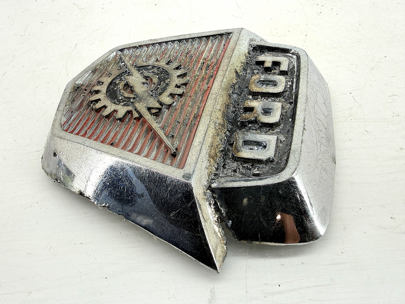 OEM 1953 - 1956 FORD TRUCK CHROME HOOD EMBLEM BAAK-16637 C69-2