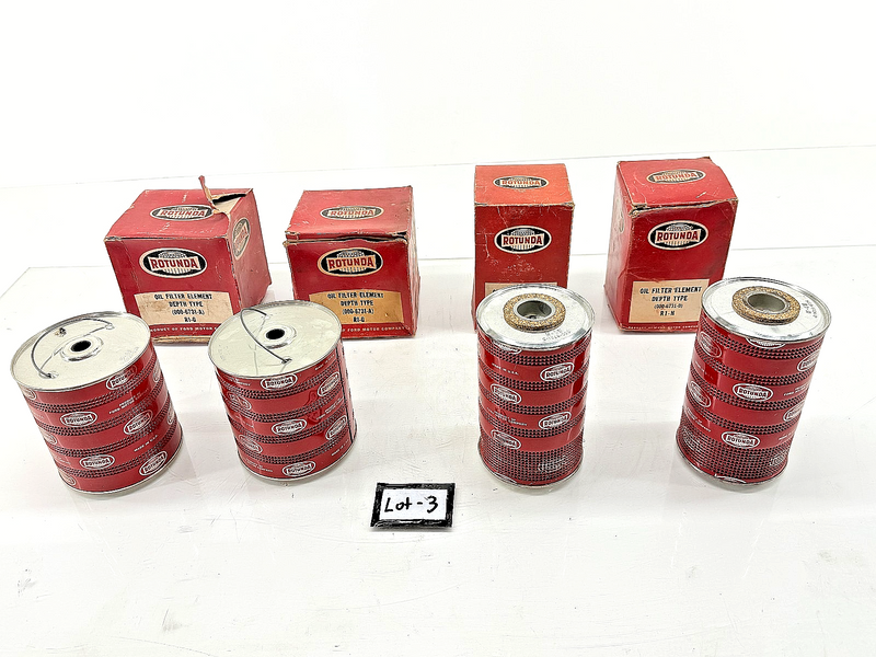 (4) NOS LOT 1958 - 1961 Ford Oil Filter Rotunda 000-6731-A / 000-6731-D