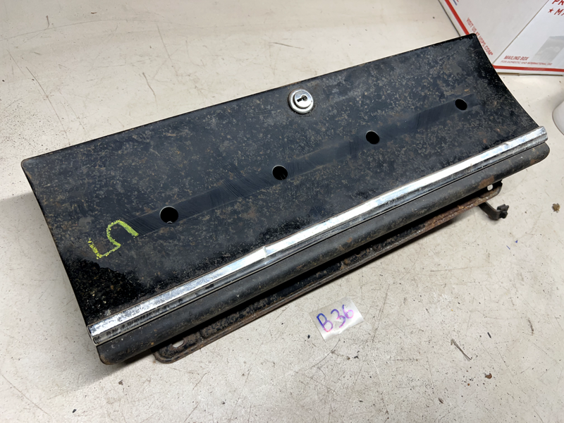 1965 1966 Chevy Impala Glove Box Door Hinge Emblem Belair glovebox 65 66 B36-5