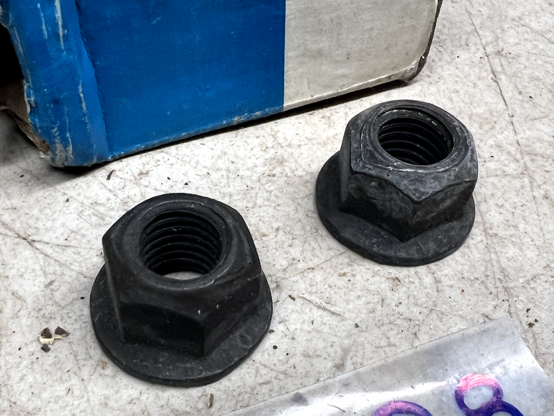 (2) NOS FORD BOX "NUT" HEX FLANGE, PART N800526-S100 B28-62