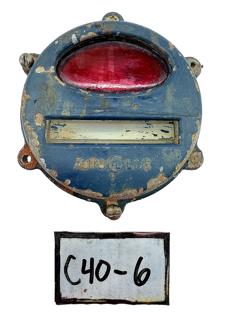 OEM 1950's Kaiser Willy M38 MC Jeep Rear Stop Light Turn Signal Lens Cover C40-6