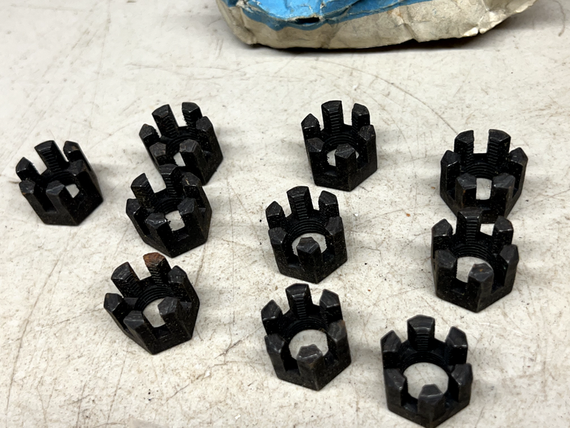 (10) NOS Ford 385095-S2 Castle Lock Nut B31-135