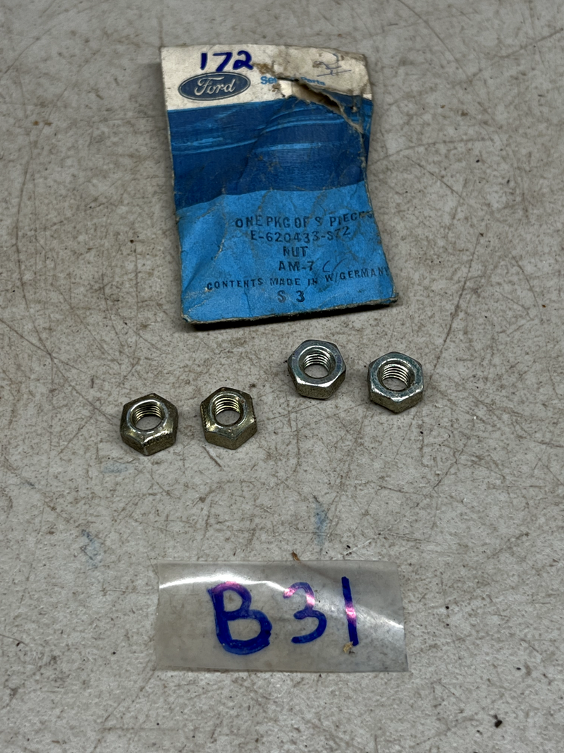 (4) NOS Ford E-620433-S72 Nut B31-172