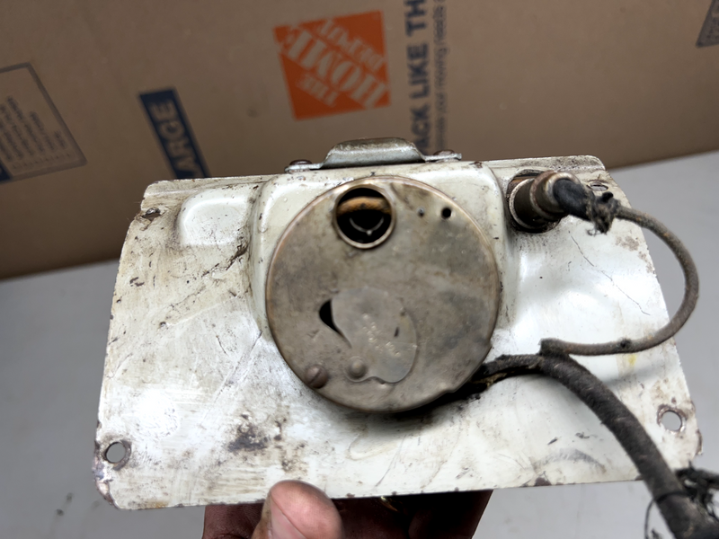 Original 1941 Mercury GLOVE BOX Clock w/ Lens & Bracket 41 RARE Dash U1C-B9