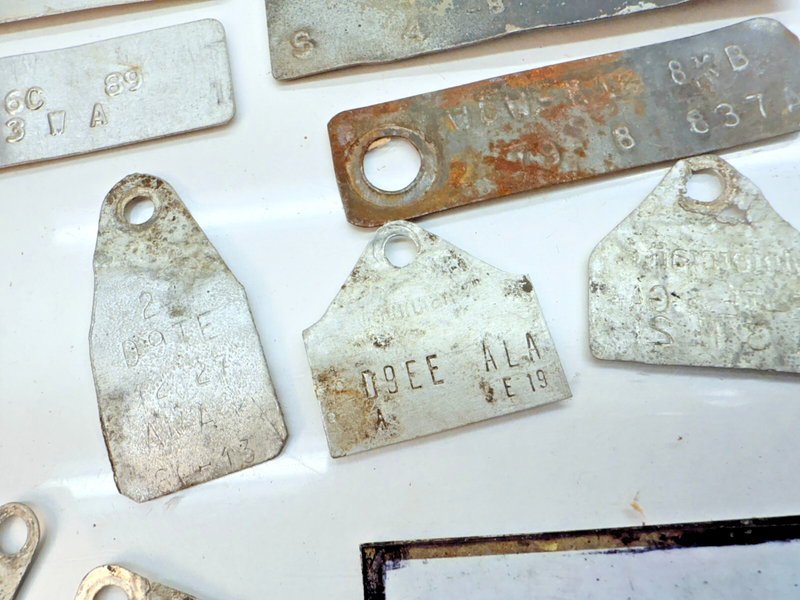 60- Vintage OEM LOT Metal Plate Tag VIN Plate Badge Emblem Serial Data ID B65-28