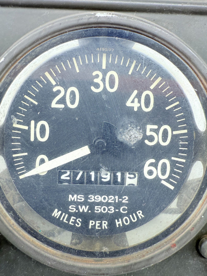 Original Jeep Willys Kaiser M38 Instrument Panel Gauge Speedometer Cluster C37-9