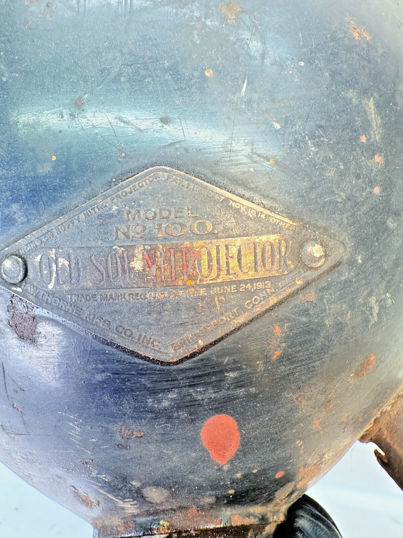 VINTAGE OLD CAR Search Light Old Sol Nitrojector Model# 100 PRE 1920's B58-1